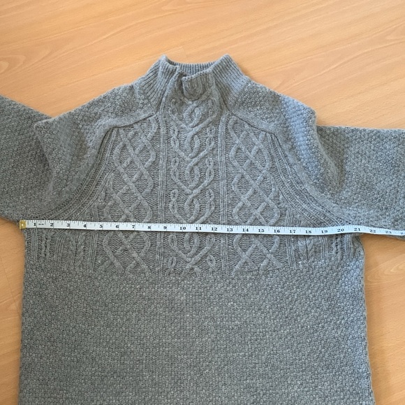 CYNTHIA ROWLEY Gray Oversized Mock Turtleneck Wool Sweater Size XS - Picture 12 of 14